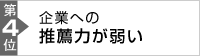 求人企業との関係構築がなく、エージェントの推薦力が弱い